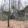 The ruins of an old stone building.