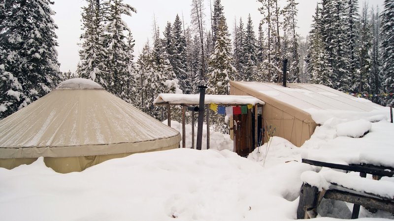 Used as a Ski-base in winter, this Yurt is great family quarters in summer.