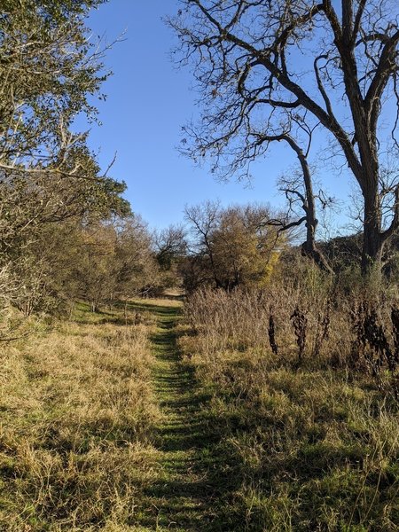 The trail back after you've reached the end.