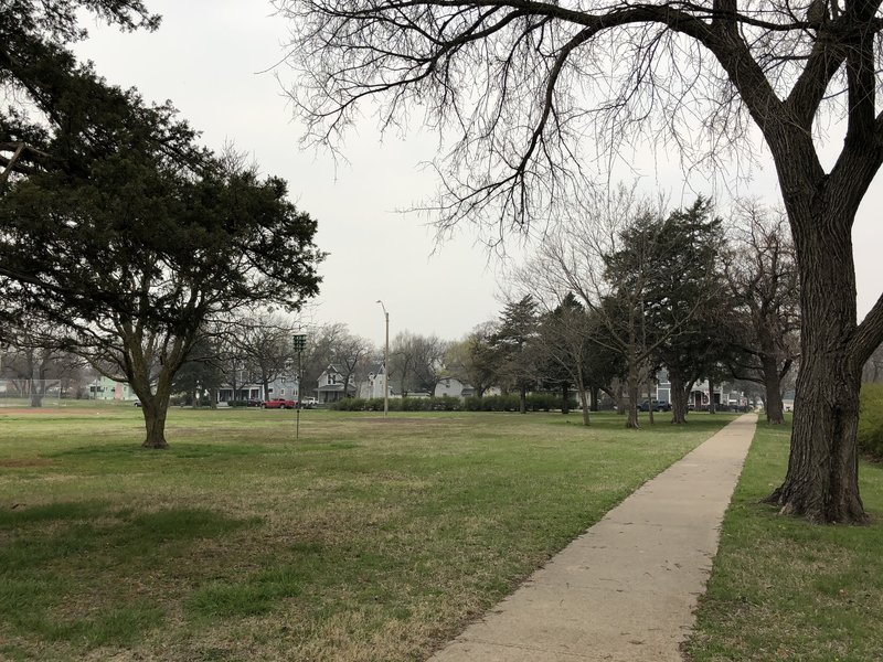 Perimeter walking path around the park.