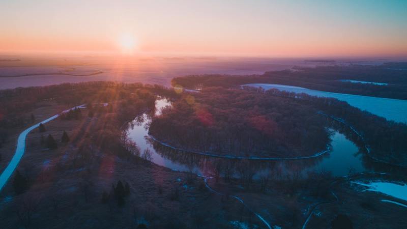 Wild Rice River, United States - November Sunrise