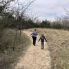 The entrance to the hike is pretty sandy over the first two hills (dunes?), but there is more dirt trails after that.