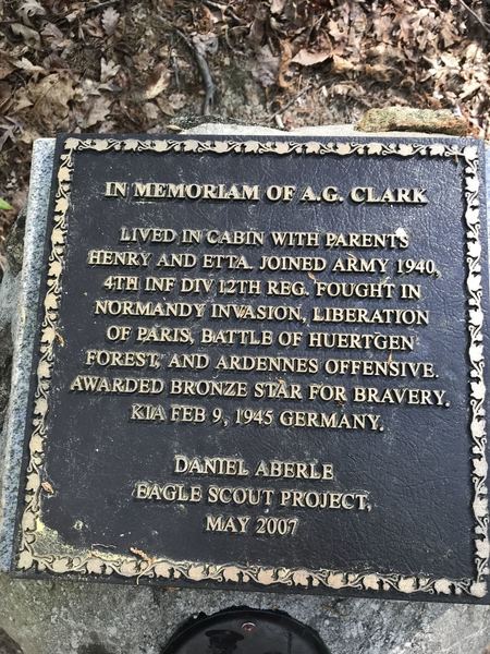 Memorial stone at a second homesite.