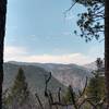 View west from the top of a ridge.