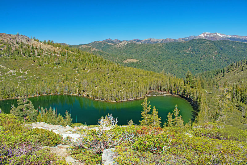 Overlooking Gray Rock Lake with Bear Ridge in the distance