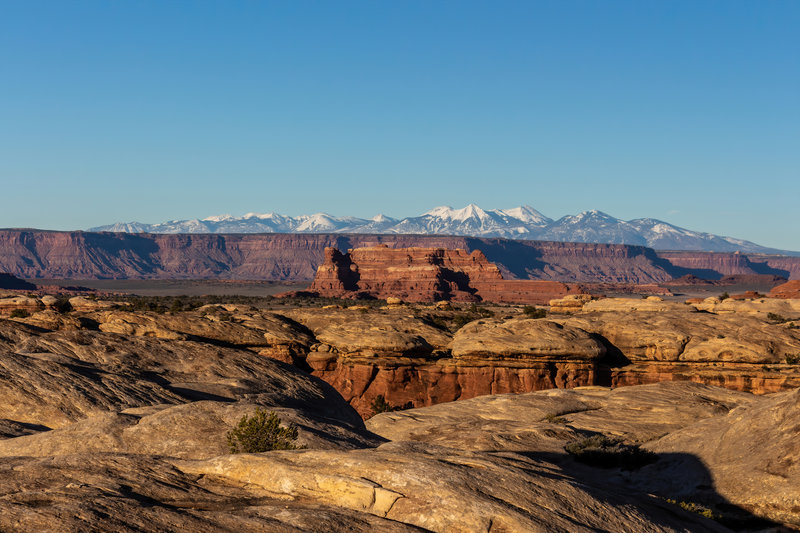 Sunset over Big Springs Canyon with Squaw Butte ahead