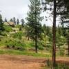 End of Ute Pass Trail. Continue to left and hike into Cascade passing Longs Ranch.