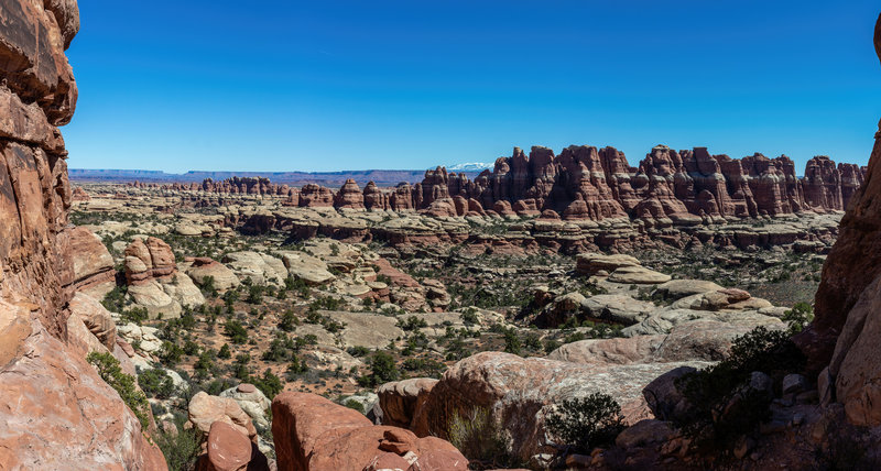 The needles framing Elephant canyon