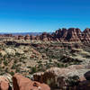 The needles framing Elephant canyon