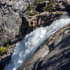 A small platform lets you get very close to the edge of Nevada Falls