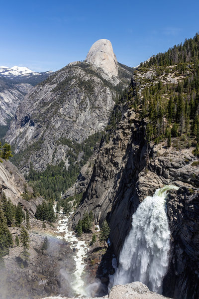 Illilouette Falls with Half Dome in the background