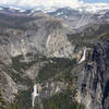 Liberty Cap with Nevada Falls and Vernal Falls