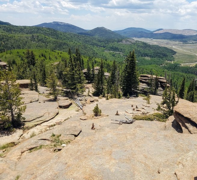 Looking toward Cripple Creek from the top of one of the stack of pancakes!