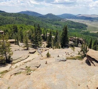 Looking toward Cripple Creek from the top of one of the stack of pancakes!