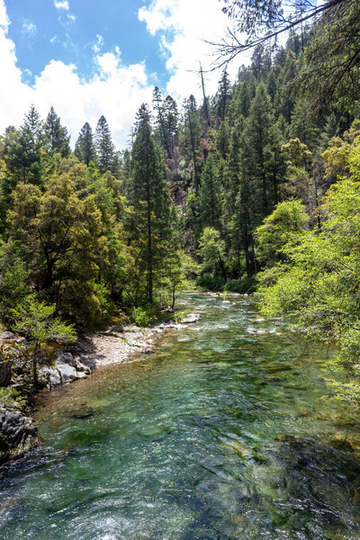 Downstream view from the bridge across the North Fork of Middle Fork American River.