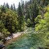 Downstream view from the bridge across the North Fork of Middle Fork American River.