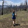 Traces of mud and snow coming off the Anderson ridge into E. Dam Creek.