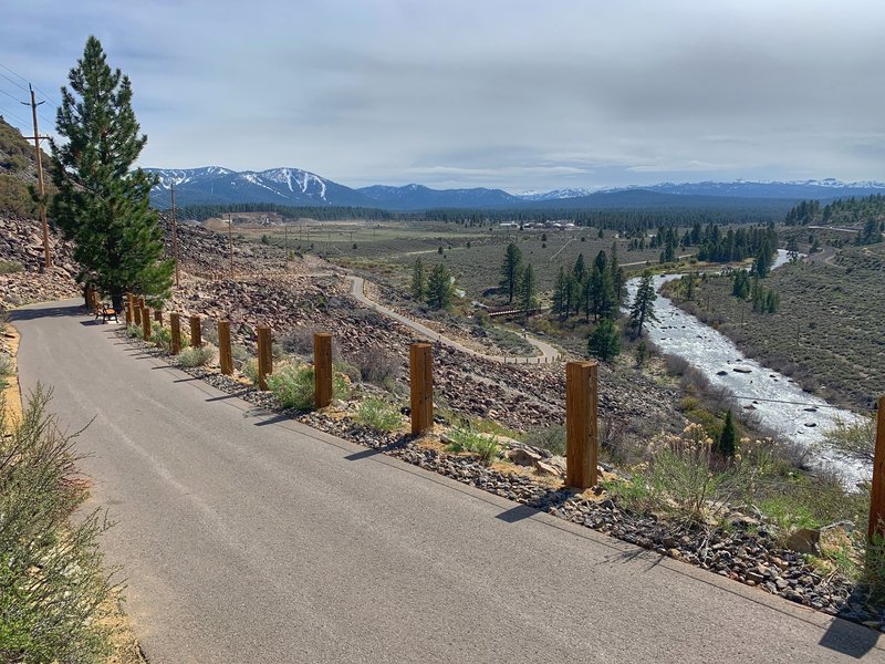 View of the Truckee River. This is the northern end of the trailing, facing southwest.