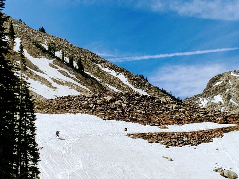 June 2020 - snow still covering trail