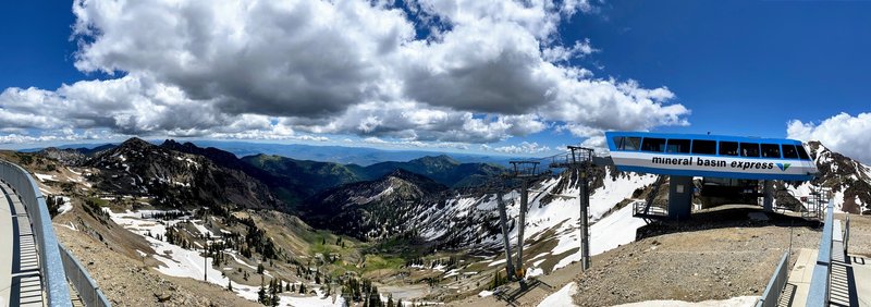 Top of Hidden Peak looking toward Mineral Basin.