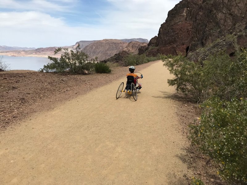 The Historic Railroad Trail is open to bicycles and adaptive hiking devices including wheelchairs and handcycles.