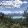 View of Currant Creek on the opposite shoreline on Lake Clark.