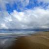 A rain squall comes ashore