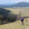 Looking down into Valles Caldera