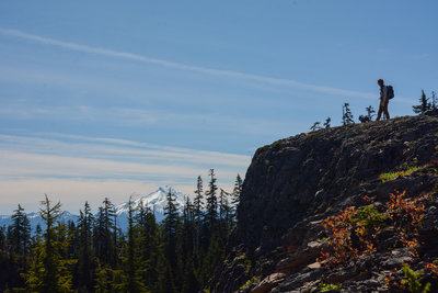 An open ridge on Mount Beachie with a good view to Mount Jefferson