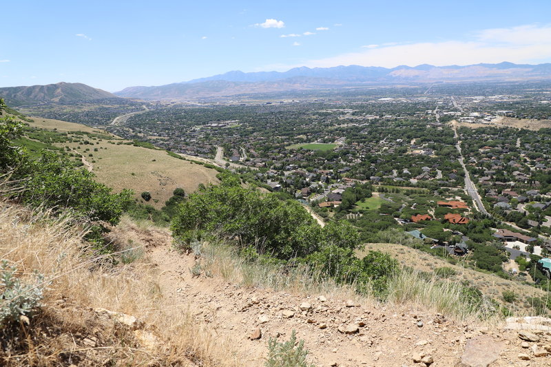 The is the view from the first bend in the trail.