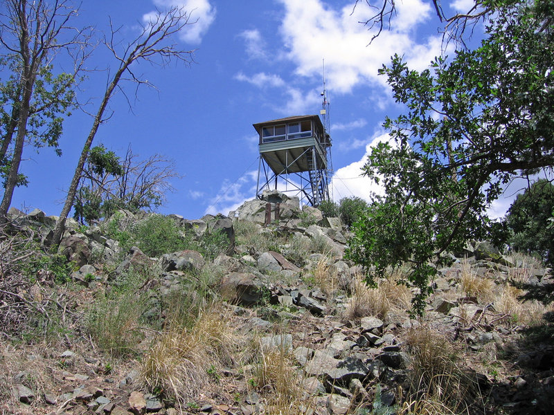 Spruce Mountain Lookout Tower at the apex of the Groom Creek Loop Trail