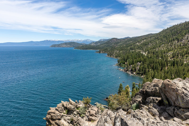 Shoreline north of Cave Rock.