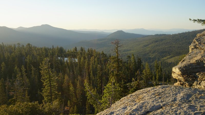 Sunrise over Sifford Lake on the way to the upper lakes.