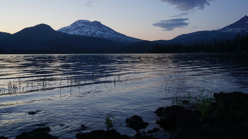 South Sister at sunset from Sparks Lake.