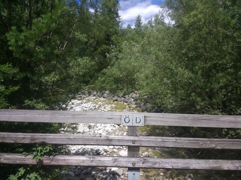 German-Austrian border at Saalbach creek.