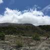 Walking through area with lots of pumice.