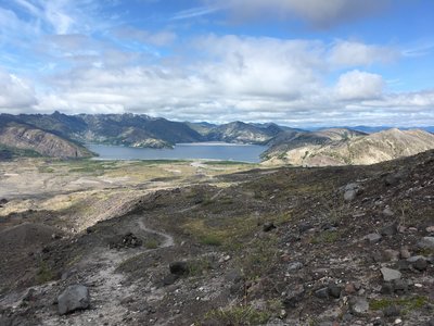 View down toward Spirit Lake