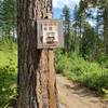 trailhead sign.  Good trail for atv's