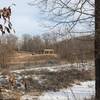 3M Wetlands - View from M-K-T trail of covered observation platform