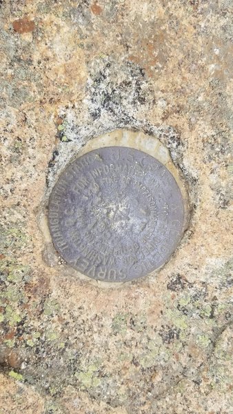 National Geodetic Survey Marker ca 1958 5,249' Mt. Lafayette Summit