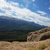 View of Pikes Peak from atop of Raspberry Mountain.