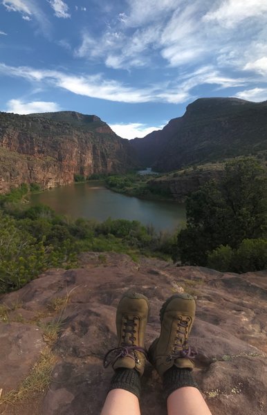 View from the end of the Gates of Lodore Trail.