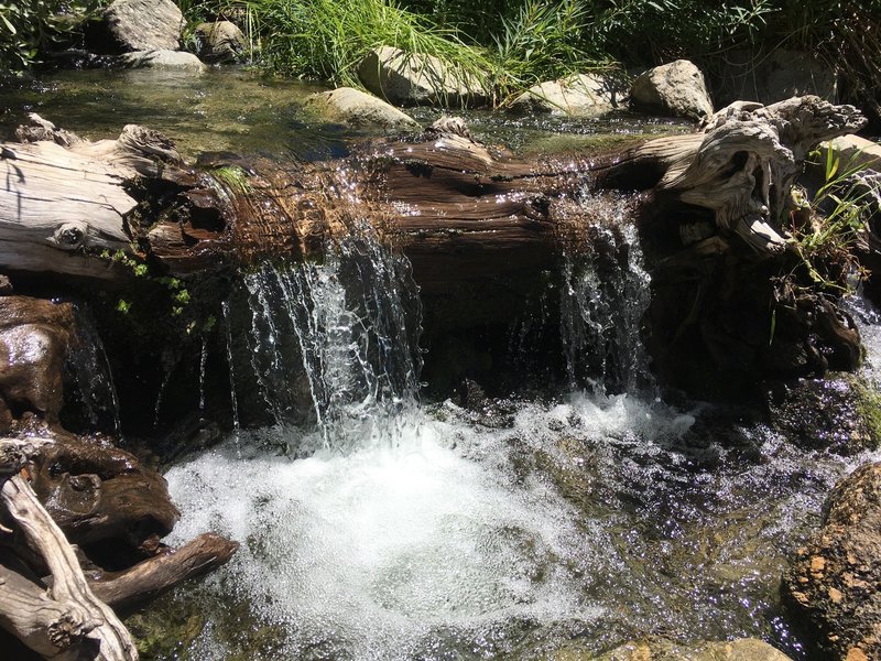 Small stream and waterfall near the end of the hike.