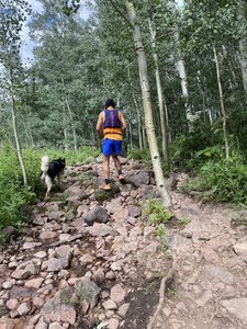 A rocky section of the trail.