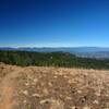 View north toward the Salmon Mountains from where the Fen Trail tops the ridge