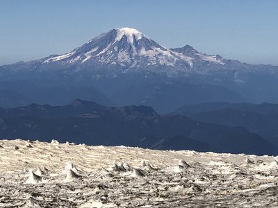 Mount Rainier from the summit of Mount Adams.