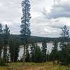 View from Limber Pines Trail looking down onto Catamount Reservoir South.