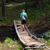 Crossing a tributary of Beaver Dam Creek north of Daley Campground.