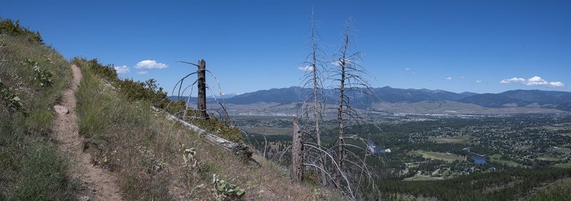 Trail with Missoula valley to the north.