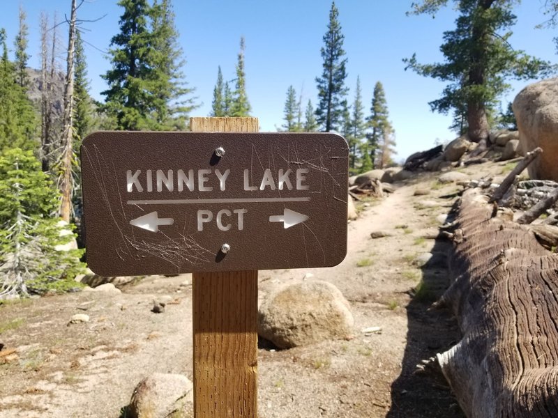 Go straight for Upper Kinney Lake.